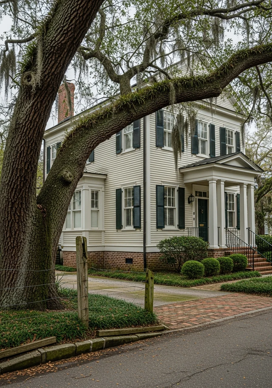 West Ashley home exterior with mature landscaping and welcoming porch.